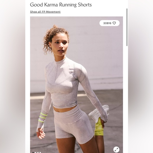FP Movement by Free People Pants - Free People! FP Movement Good Karma Running Shorts in Ice Grey NWOT!